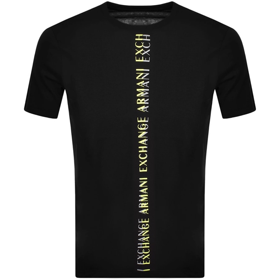 Alternative Image for ProductArmani Exchange Crew Neck Logo T Shirt Black1